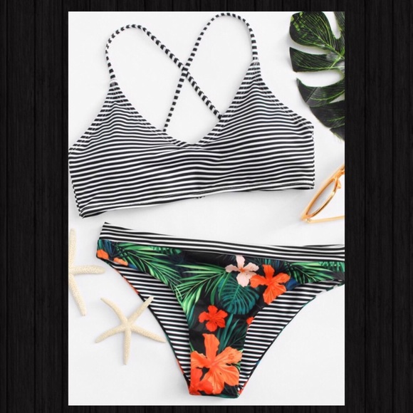 Other - ⭐️🔥✅Tropical Striped Bikini✅🔥⭐️